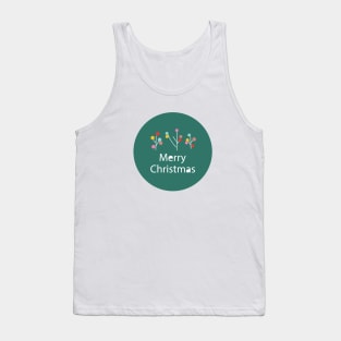 Merry Christmas colorful trees decoration Tank Top